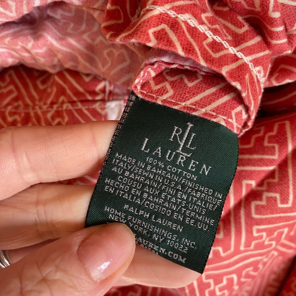 Ralph Lauren Villa Camelia Twin Fitted Sheet And 2 Pillow Cases.